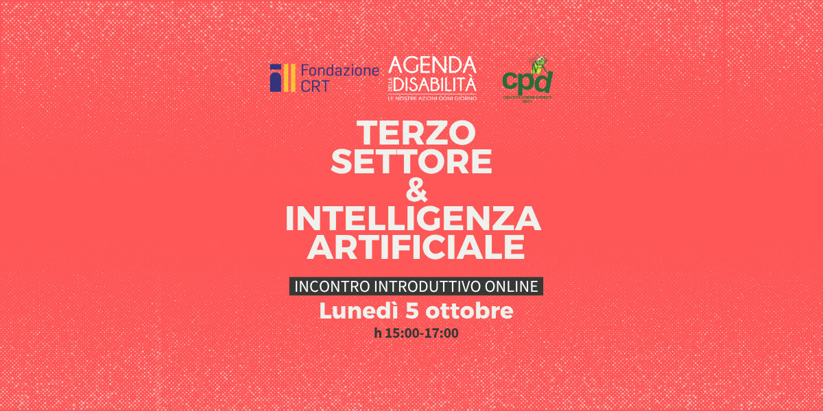 TERZO SETTORE & AI - INCONTRO INTRODUTTIVO ONLINE